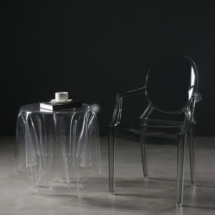 Nordic Style Plastic Dining Side Chair Dining Arm Side Chairs for Kitchen Clearhalo ' kitchen&dining_furn' 'Dining Chairs' 'Dining Tables & Seating' 'dining_chair' 'furn' 'furn_dining_chair' 'Furniture' 'furniture_dining_chair' 'Kitchen & Dining Furniture' 'kitchen' 1200x1200_80f8fbc6-d415-47d1-accd-6cb3d328d863