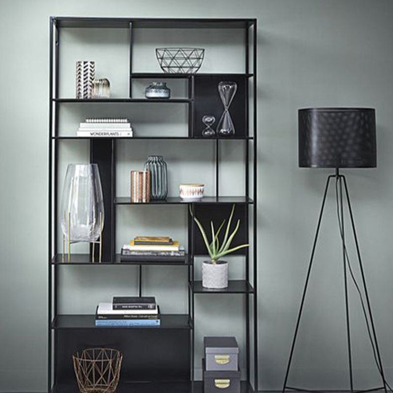 Modern Open Bookcase with Metal Rectangular Shelves for Office Clearhalo 'Bookcases' 'furn' 'furn_bookcases' 'Furniture' 'furniture_bookcases' 'kitchen' 'kitchen_bookcases' 'Living Room Furniture' 'Office Furniture' 1200x1200_80fa0d21-142a-4589-a49f-2d7a1e373fb6
