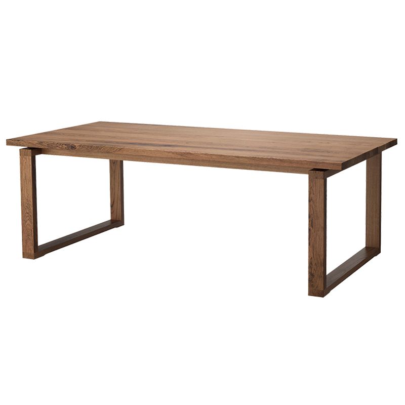Solid Wood Contemporary Rectangular Dining Table Wood Top Table with Sled Base Clearhalo ' dining_table' 'Dining Tables & Seating' 'Dining Tables' 'furn' 'furn_dining_table' 'Furniture' 'furniture_dining_table' 'Kitchen & Dining Furniture' 'kitchen&dining_furn' 'kitchen' 'kitchen_dining_table' 1200x1200_80fb20c4-5a12-48a1-8f83-8e693e950b4b
