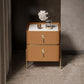 Leather Nightstand with 4 Legs Glam Night Table with Drawers Clearhalo 'Bedroom Furniture' 'furn' 'furn_night_stand' 'Furniture' 'night_stand' 'Nightstands' 1200x1200_80fb3db7-73b3-4669-93ba-f495f250294d