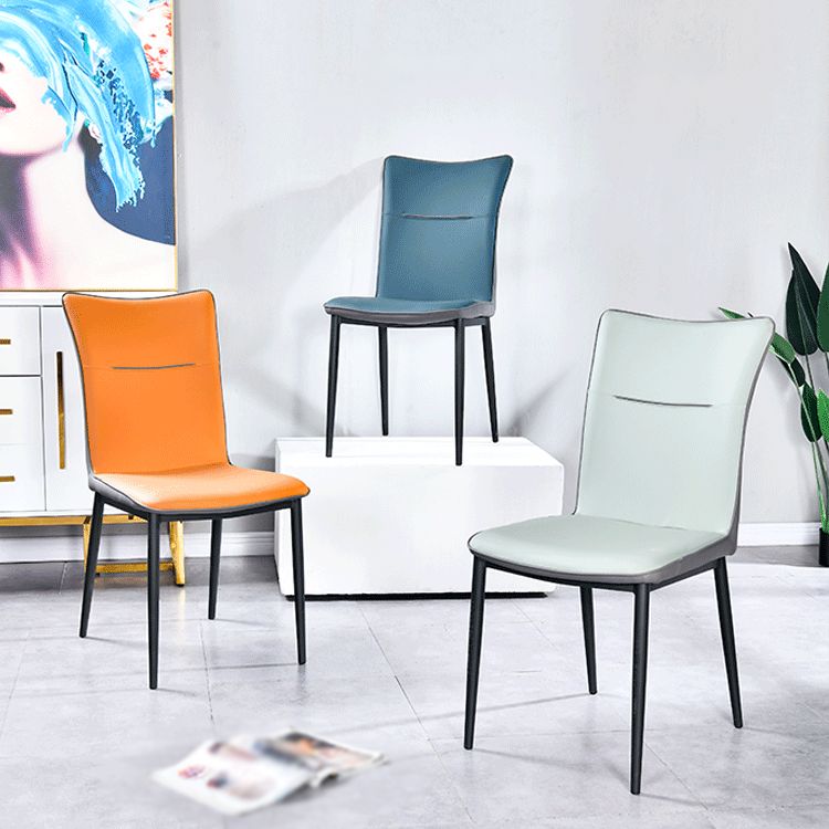 Home Scandinavian Side Chair Indoor Solid Back Metal Dining Room Chair Clearhalo ' kitchen&dining_furn' 'Dining Chairs' 'Dining Tables & Seating' 'dining_chair' 'furn' 'furn_dining_chair' 'Furniture' 'furniture_dining_chair' 'Kitchen & Dining Furniture' 'kitchen' 1200x1200_80fb640c-ebbc-49fe-bcd9-b6674afee9d1