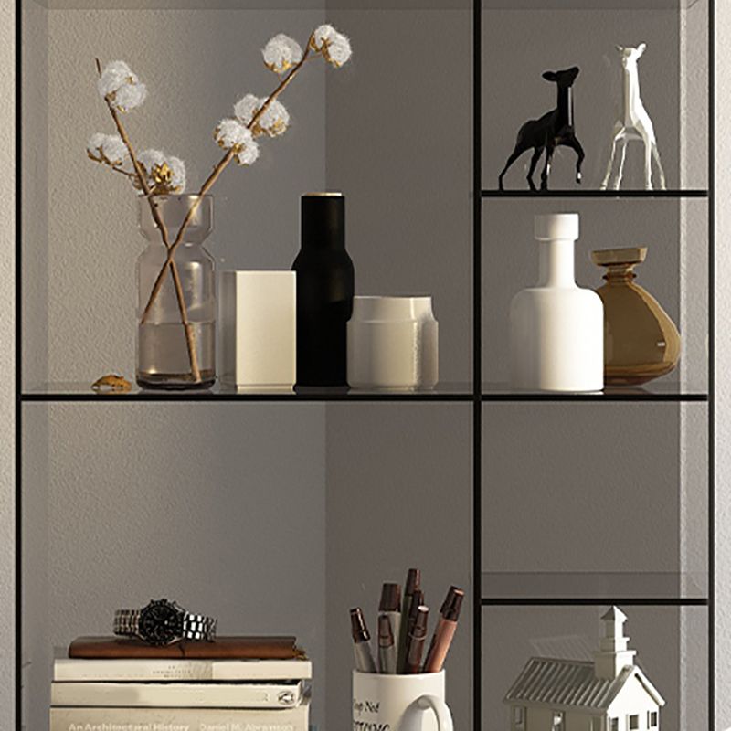 Scandinavian Acrylic Standard Bookshelf Closed Back Bookshelf,23.6"L x 9.84"W x 47.2"H Clearhalo 'Bookcases' 'furn' 'furn_bookcases' 'Furniture' 'furniture_bookcases' 'kitchen' 'kitchen_bookcases' 'Living Room Furniture' 'Office Furniture' 1200x1200_80fd8218-d275-4d31-bfb9-7c4ec7e84de2