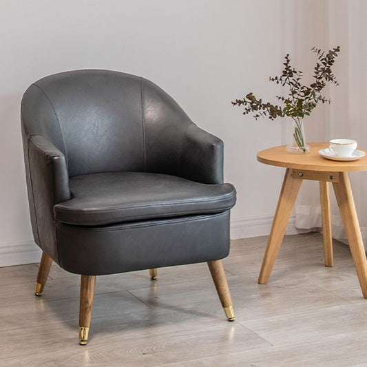 Minimalist Style Upholstered Side Chair Solid Back Arm Single Dining Side Chair for Home Clearhalo ' kitchen&dining_furn' 'Dining Chairs' 'Dining Tables & Seating' 'dining_chair' 'furn' 'furn_dining_chair' 'Furniture' 'furniture_dining_chair' 'Kitchen & Dining Furniture' 'kitchen' 1200x1200_80fd9e89-d29a-4431-94cc-f7bbf4bd6cc8