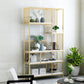 Contemporary Metal Vertical Book Shelf Open Shelf Bookcase For Office