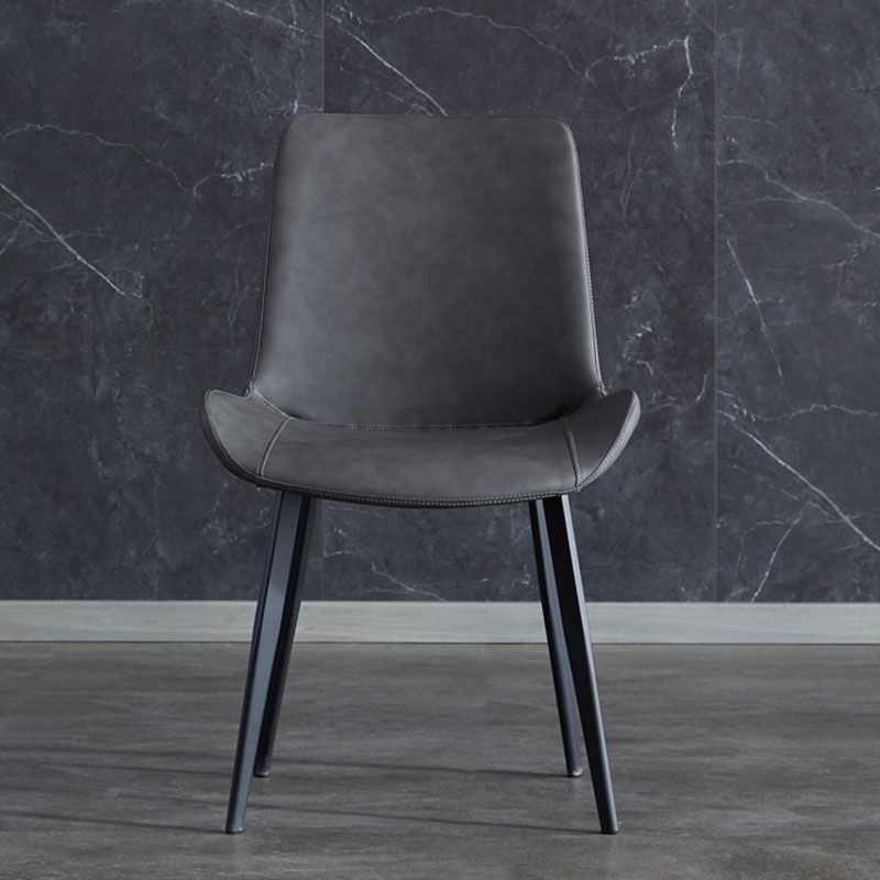 Contemporary Dining Chairs Kitchen Armless Side Chairs with Metal Legs Clearhalo 'Dining Chairs' 'Dining Tables & Seating' 'dining_chair' 'Furniture' 'furniture_dining_chair' 'Kitchen & Dining Furniture' 1200x1200_80fe9983-0924-4749-a7a1-61ca2decc3bf