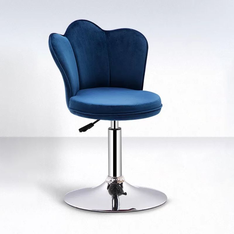 Contemporary Metal Barstool Velvet Footrest Low Back Stool with Swivel in Matte Finish Clearhalo 'Bar Furniture' 'Bar Stools' 'bar_stools' 'furn' 'furn_bar_stools' 'Furniture' 'Kitchen & Dining Furniture' 1200x1200_80ff3248-b8b7-4456-8c82-13363156b06e