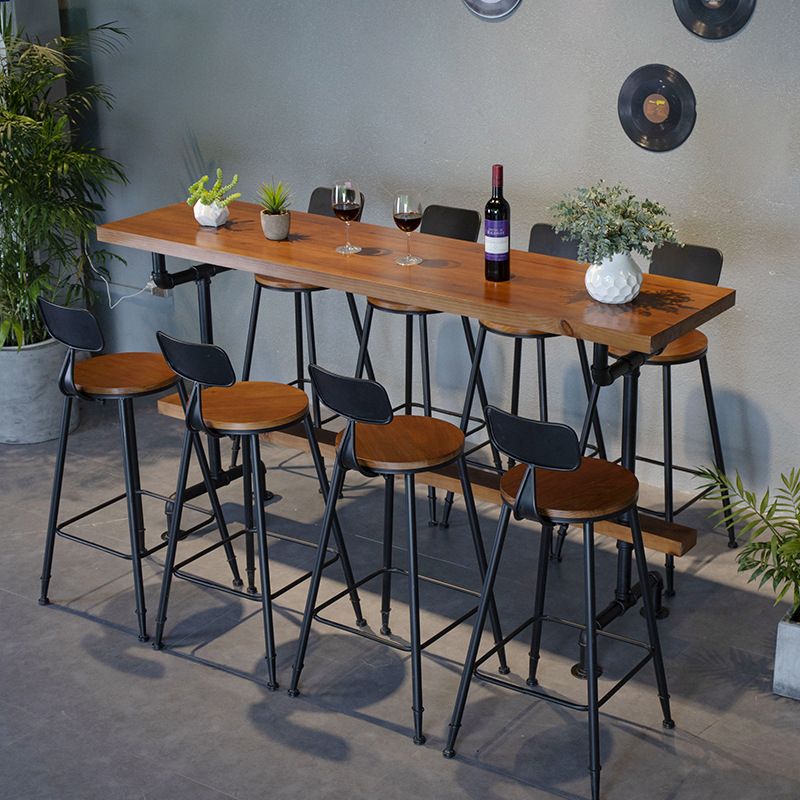 1/5/7/9 stuks industriële rechthoekige pubtafel set houten aanrechttafel met hoge ontlasting