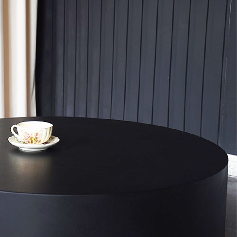 1 einzelner runder Couchtisch Drum Couchtisch in Schwarz/Dunkelgrau