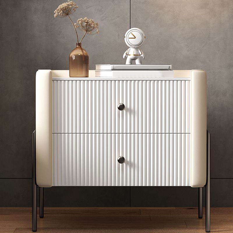 Accento moderno tavolo da comodino stoccaggio del comodino in pietra con gambe