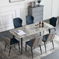Contemporary Dining Table Sintered Stone Dining Table with 4 Black Legs for Dining Clearhalo ' dining_table' 'Dining Tables & Seating' 'Dining Tables' 'furn' 'furn_dining_table' 'Furniture' 'furniture_dining_table' 'Kitchen & Dining Furniture' 'kitchen&dining_furn' 'kitchen' 'kitchen_dining_table' 1200x1200_81036a8a-8fd4-4fcf-abc0-2cebed32518c