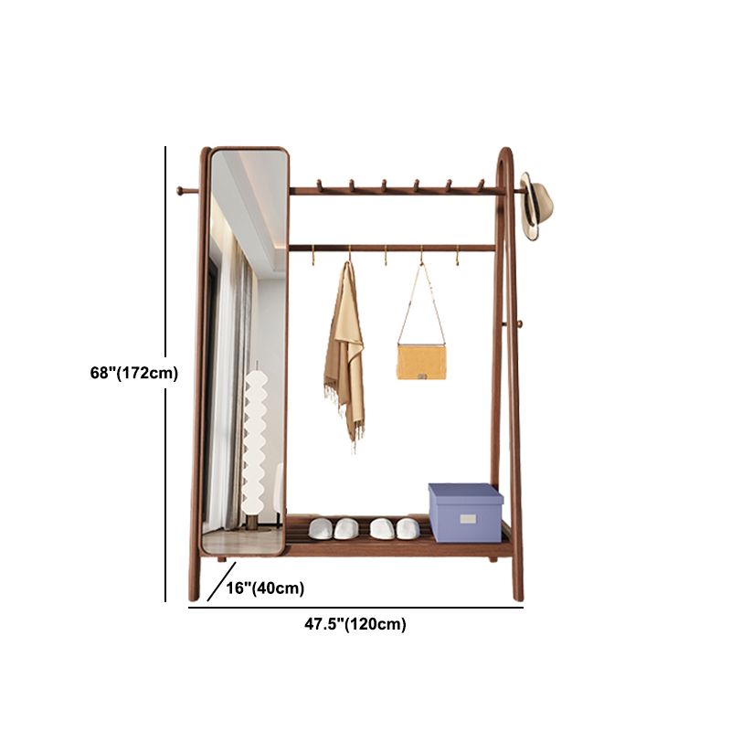 Brown in stile contemporaneo armadio cenere di cenere armadio aperto con asta di abbigliamento