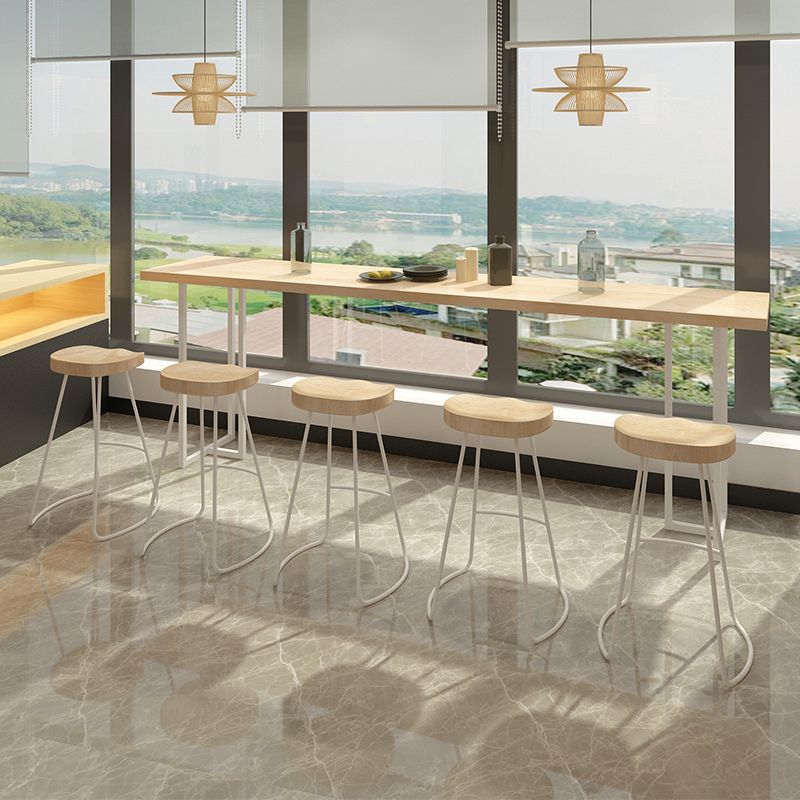 Rectangular Solid Wood Bar Table Set 1/5/6 Pieces Counter Table with Backless Stools Clearhalo 'Bar Furniture' 'furn' 'furn_home_bar_bar_sets' 'Furniture' 'Home Bars & Bar Sets' 'home_bar_bar_sets' 'Kitchen & Dining Furniture' 1200x1200_810856bc-aadb-4147-81d0-0d50c123e249