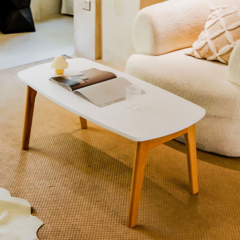 Wooden 4 Legs Cocktail Table Modern Rectangular Coffee Table for Living Room Clearhalo 'Coffee & Accent Tables' 'Coffee Tables' 'coffee_tables' 'furn' 'furn_coffee_tables' 'Furniture' 'furniture_coffee_tables' 'Living Room Furniture' 1200x1200_8108e6e6-80b7-491a-a9d5-160ba49de841