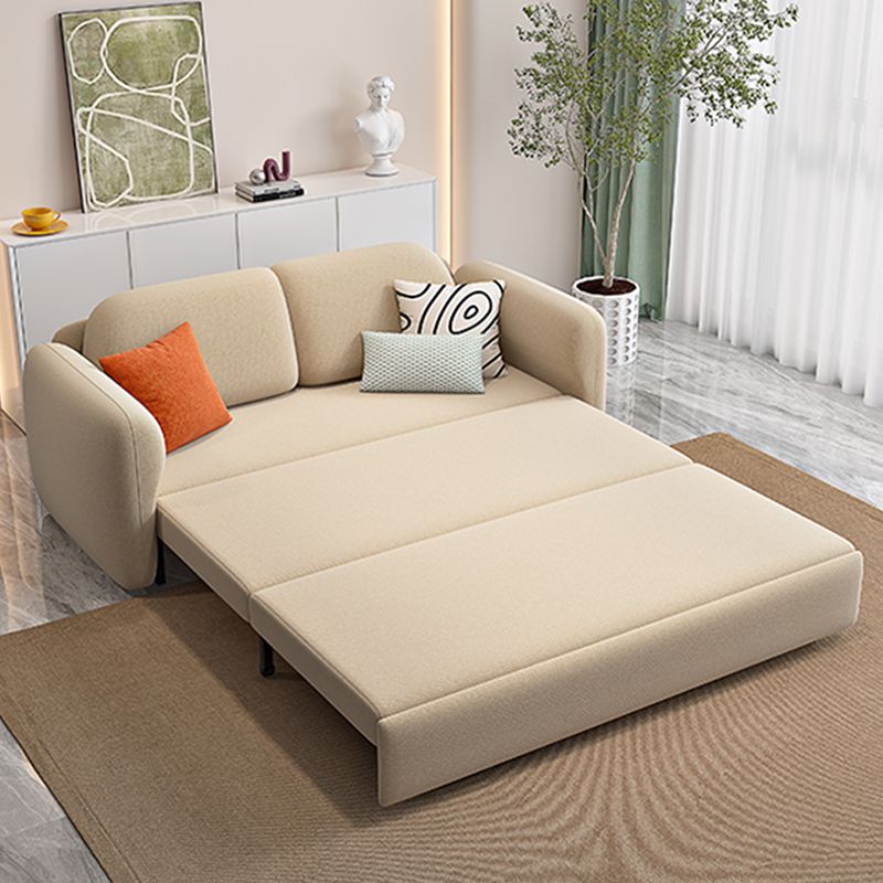 Canapé de bras rond brun clair