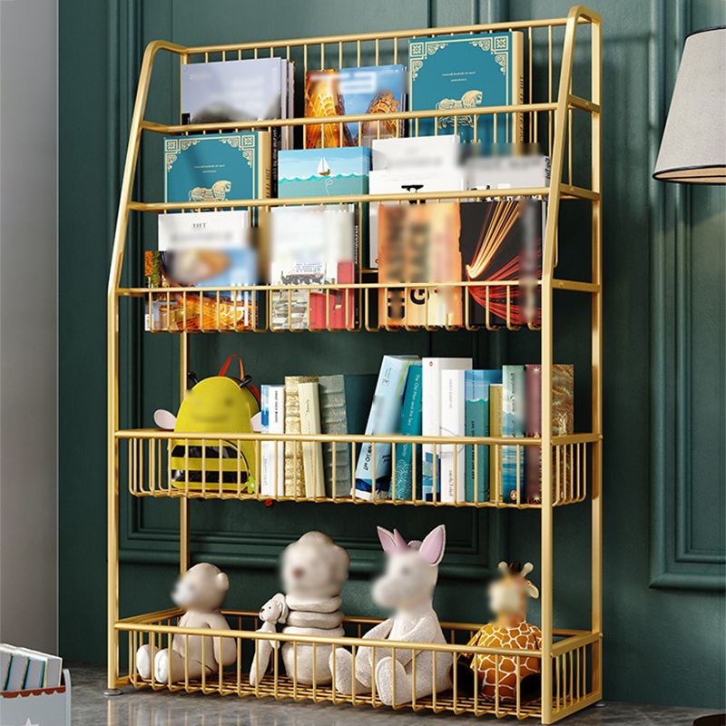 Modern Style Metal Bookshelf Ladder Open Shelf Bookcase for Study Room Clearhalo 'Bookcases' 'Furniture' 'furniture_bookcases' 'kitchen' 'kitchen_bookcases' 'Living Room Furniture' 'Office Furniture' 1200x1200_810aad7d-801b-4784-964f-765426c1b3da