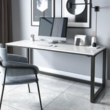 Industrial Grey Writing Desk Marble Office Desk with Metal Legs Clearhalo 'furn' 'furn_office_desk' 'Furniture' 'Office Desks' 'Office Furniture' 'office_desk' 1200x1200_810c11ad-faa5-47cd-9e90-4ff3bbd15c62