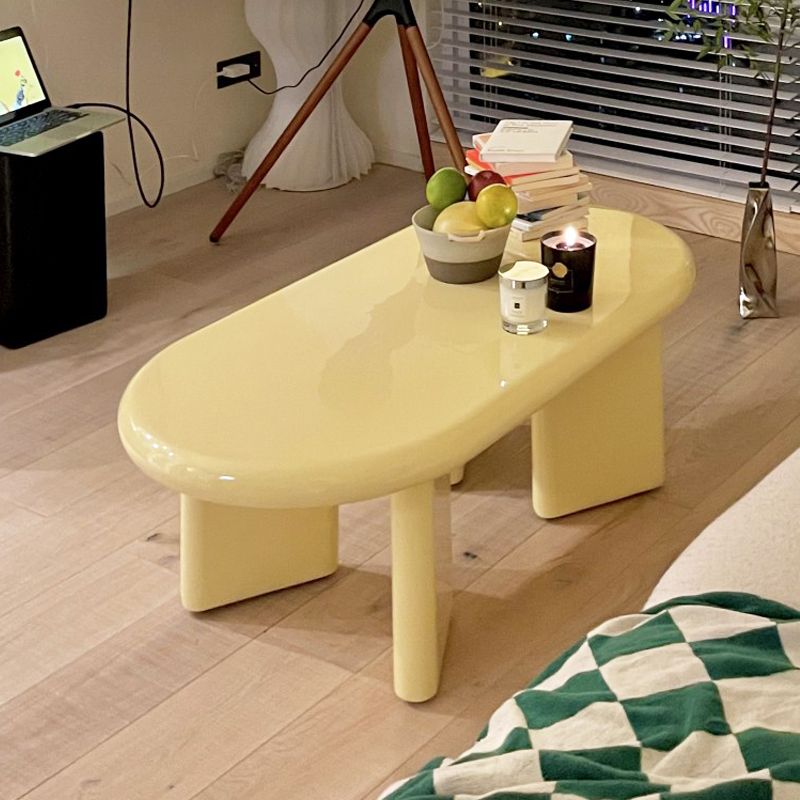 4 Legs Coffee Cocktail Table Wooden Oval Coffee or End Table Clearhalo 'Coffee & Accent Tables' 'Coffee Tables' 'coffee_tables' 'furn' 'furn_coffee_tables' 'Furniture' 'Living Room Furniture' 1200x1200_810d19f1-d270-474e-9d4a-b7207354663d
