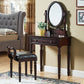 Solid Wood Vanity Makeup Table Set Traditional 1 Drawer Dressing Table