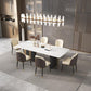 Traditional Luxury Furniture Stainless Steel Double Pedestal Base Dinner Table