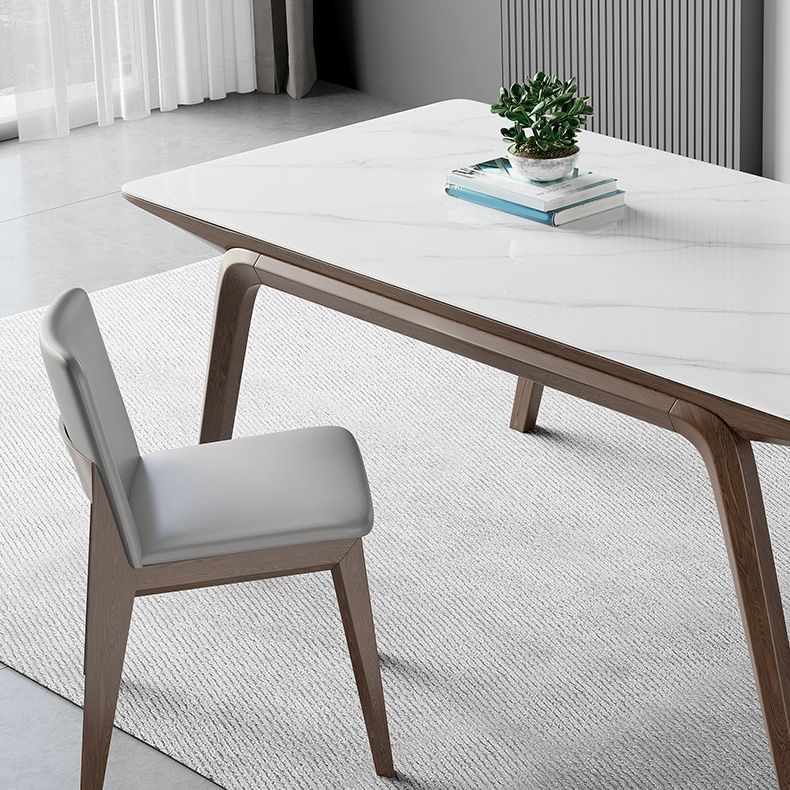 Table à manger en pierre moderne médiévale Table rectangulaire pour salle à manger