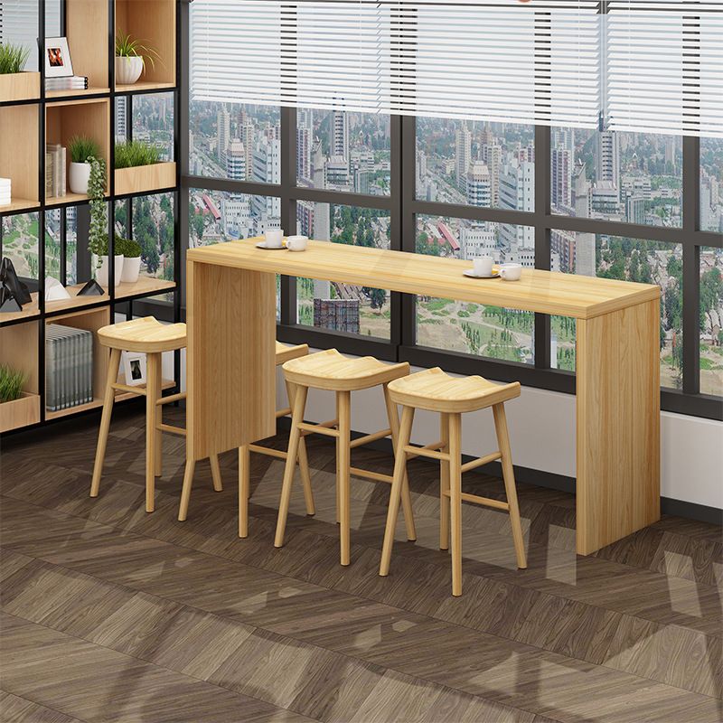 Contemporary Style Rectangle Bar Counter Table Wooden Dining Table for Kitchen Clearhalo 'Bar Furniture' 'Bar Tables' 'bar_tables' 'furn' 'furn_bar_tables' 'Furniture' 'furniture_bar_tables' 'Kitchen & Dining Furniture' 1200x1200_8110b8c6-14a7-403c-9e03-1b1a719f05ad