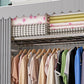 Contemporary Wardrobe Armoire with Shelves Steel Wardrobe Closet for Home Clearhalo 'Armoires & Wardrobes' 'armoires_wardrobes' 'Bedroom Furniture' 'furn' 'furn_armoires_wardrobes' 'Furniture' 1200x1200_8113d122-1ac2-4f1c-8002-904603acadad