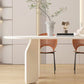 Massief houten eettafel Witte moderne eettafel voor eetkamer