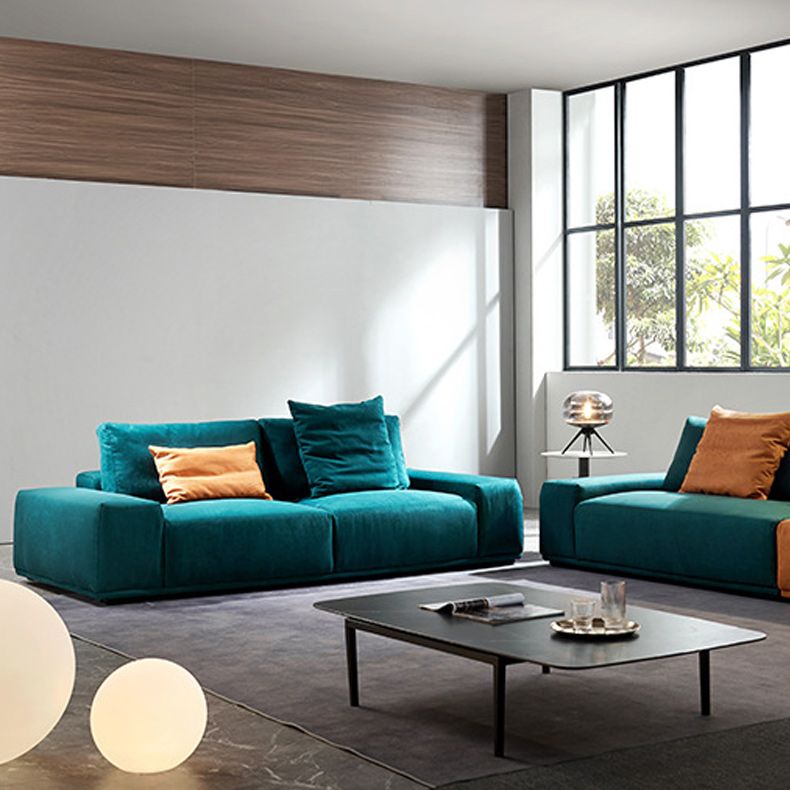 Canapé en daim moderne canapé de bras carré standard avec oreillers