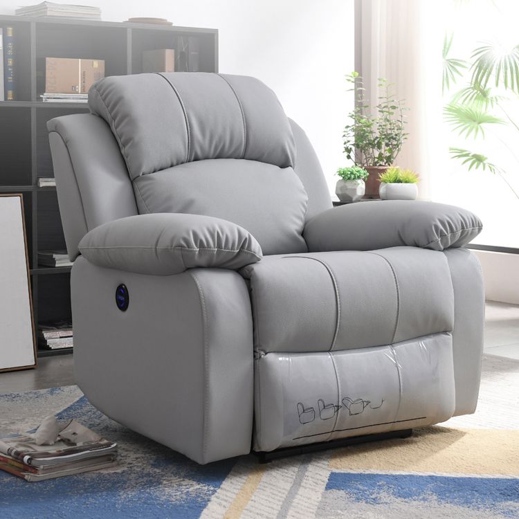 Contemporary Wing Chair Recliner Metal Solid Color Arm Swivel Rocker Indoor Clearhalo 'Chairs & Seating' 'furn' 'furn_recliners' 'Furniture' 'Living Room Furniture' 'Recliners' 1200x1200_8118e0b4-6e8d-4e03-a1e7-f114e19e475c