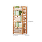 Natural Floor Bookshelf Contemporary Bamboo Shelf Bookcase for Study Room