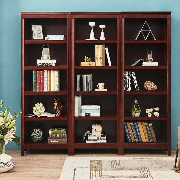 Contemporary Style Bookshelf Solid Wood Closed Back Bookcase for Office and Home Clearhalo 'Bookcases' 'furn' 'furn_bookcases' 'Furniture' 'furniture_bookcases' 'Office Furniture' 1200x1200_811a7789-65cd-4ab0-a477-5cee34138f36