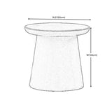 Modern Style Plastic Craft Drum-shaped Base Design Round Coffee Table