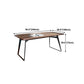 Rectangle Pine Wood Table for Restaurant Industrial Dining Table with Double Pedestal Clearhalo 'Dining Tables & Seating' 'Dining Tables' 'dining_table' 'furn' 'furn_dining_table' 'Furniture' 'furniture_dining_table' 'Kitchen & Dining Furniture' 'kitchen' 'kitchen_dining_table' 1200x1200_811b47e4-b62a-4397-8212-1fa1f2d3027b