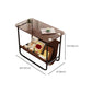 Glam Metal Side Table with Shelves Geometric Stone Top Accent Side Table Clearhalo 'Coffee & Accent Tables' 'End & Side Tables' 'end_side_tables' 'furn' 'furn_end_side_tables' 'Furniture' 'Living Room Furniture' 1200x1200_811b8871-a2f4-478f-970c-bb16cf7c4b1e