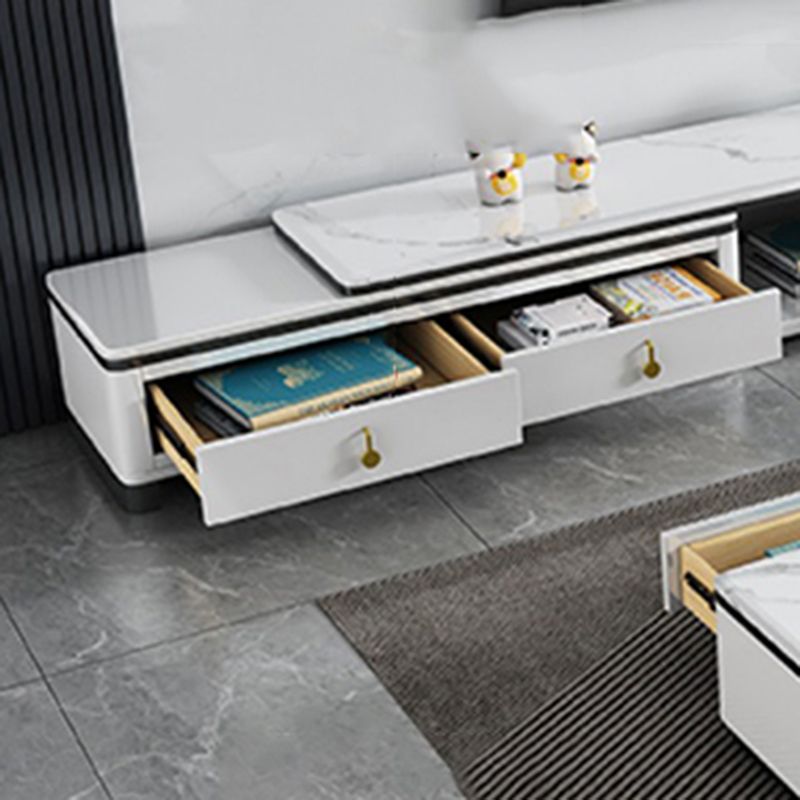 Stone TV Media Console Contemporary Stand Console with Drawers Clearhalo 'furn' 'furn_tv_stands_entertainment_centers' 'Furniture' 'Living Room Furniture' 'TV Stands & Entertainment Centers' 'TV Stands & Media Storage Furniture' 'tv_stands_entertainment_centers' 1200x1200_811dd725-2ffa-4c47-b349-d9bc33938375