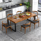 Modern Style Wooden Brown Dining¬†Room¬†Set Standard Height Home Dining Table Furniture Clearhalo 'Dining Room Sets' 'Dining Tables & Seating' 'dining_room_set' 'furn' 'furn_dining_room_set' 'Furniture' 'furniture_dining_room_set' 'Kitchen & Dining Furniture' 'kitchen&dining_furn' 'kitchen' 1200x1200_811e19ba-9d04-4411-885b-98a80827c552