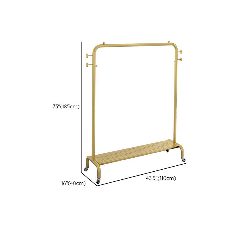 Estante de la rejilla de la capa de glamour estante inferior y 4 ganchos estante de abrigo