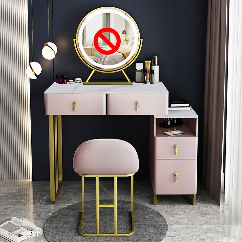 Zeitgenössisches Make-up Eitelkeit Massivholz 4 Schubladen Eitelkeitsverkederstisch