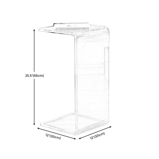 Stile moderno nero/marrone chiaro/trasparente tavolino rettangolare acrilico