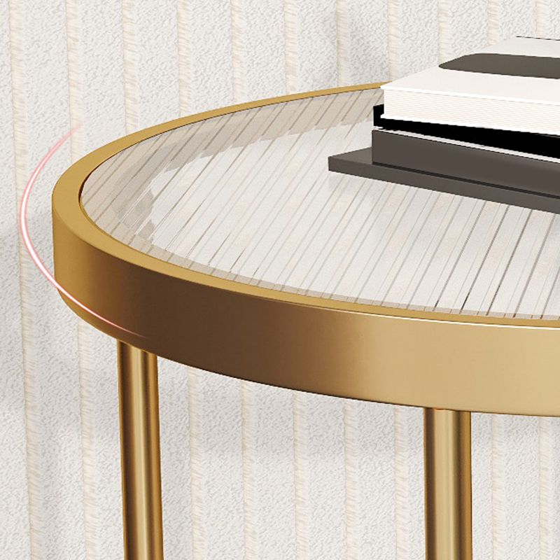 Modern Glass Round Side End Table Cross Legs Sofa Corner Table Clearhalo 'Coffee & Accent Tables' 'End & Side Tables' 'end_side_tables' 'furn' 'furn_end_side_tables' 'Furniture' 'Living Room Furniture' 1200x1200_81221c47-6669-480f-91a8-abc6ff72d21e