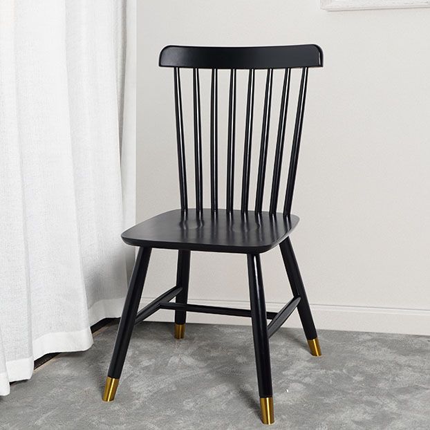 Contemporary Wood Chair Windsor Back Side Chair in Matte Finish for Home Clearhalo 'Dining Chairs' 'Dining Tables & Seating' 'dining_chair' 'furn' 'furn_dining_chair' 'Furniture' 'Kitchen & Dining Furniture' 1200x1200_8122205b-46b0-4129-bc84-2166354d6cab
