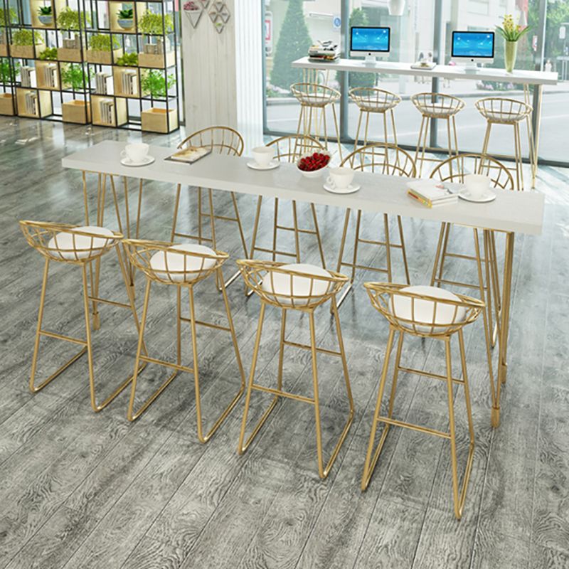 White Modern Style Bar Table in Wood and Iron Bar Table Indoor Bar Table Clearhalo 'Bar Furniture' 'Bar Tables' 'bar_tables' 'furn' 'furn_bar_tables' 'Furniture' 'furniture_bar_tables' 'Kitchen & Dining Furniture' 1200x1200_81225621-f9be-49b7-90ee-698ff1fc053d