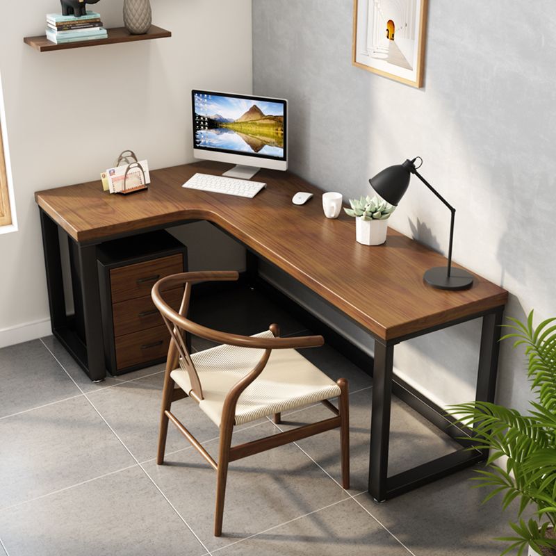 Solid Wood L-Shaped Writing Table Simplicity Fixed Work Desk Clearhalo 'Furniture' 'furniture_office_desk' 'Office Desks' 'Office Furniture' 'office_desk' 1200x1200_8122d8e9-8af4-4489-84ac-f6bd4165f91c