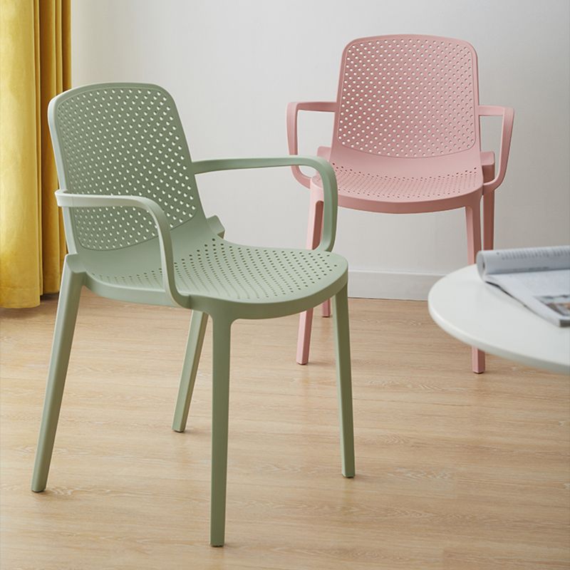 Contemporary Style Plastic Dining Arm Chairs Solid Back Stackable Chairs Clearhalo ' kitchen&dining_furn' 'Dining Chairs' 'Dining Tables & Seating' 'dining_chair' 'furn' 'furn_dining_chair' 'Furniture' 'furniture_dining_chair' 'Kitchen & Dining Furniture' 'kitchen' 1200x1200_812584ff-93ac-4143-a07b-b01db8e7d7f7