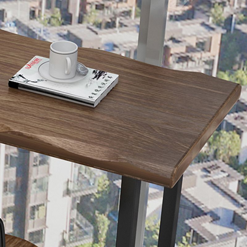 Modern Bar Dining Table Indoor Rectangle Wood Bar Table Sled Base in Black Clearhalo 'Bar Furniture' 'Bar Tables' 'bar_tables' 'Furniture' 'furniture_bar_tables' 'Kitchen & Dining Furniture' 'kitchen&dining_furn' 'kitchen' 1200x1200_8125d40b-be81-44e6-9b72-0b0be96061fe