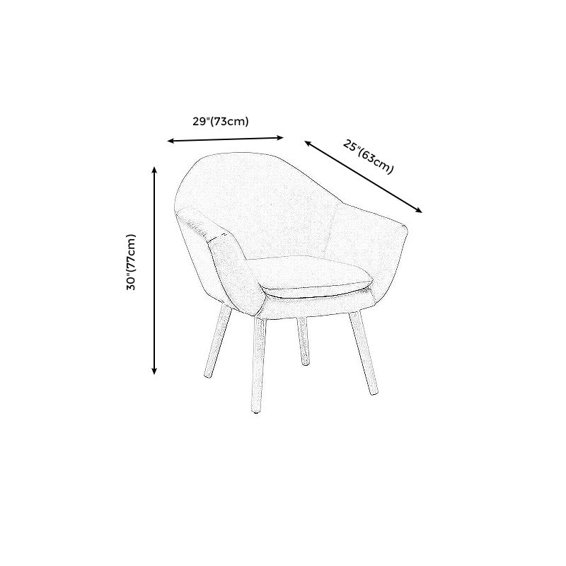 Linnen accent fauteuil 29.13 "l x 26.77" w x 21.25 "h Flaarm laaide armen wapenstoel