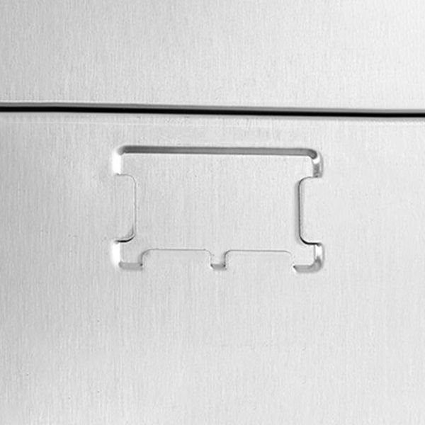 Chrome Steel Cabinet with Hinged Doors Modern Storage Cabinet for Bathroom