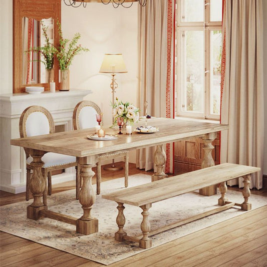 Farmhouse Style 1/2/4/7 Pieces Dining Set Solid Wood Dining Table with Chairs Clearhalo 'Dining Room Sets' 'Dining Tables & Seating' 'dining_room_set' 'furn' 'furn_dining_room_set' 'Furniture' 'furniture_dining_room_set' 'Kitchen & Dining Furniture' 'kitchen&dining_furn' 'kitchen' 1200x1200_812810fb-3c0b-4568-a95a-4b01f7baacd0