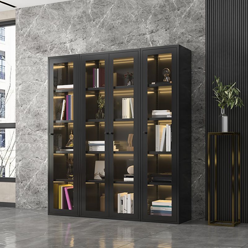 Modern Closed Back Vertical Bookshelf Metal Bookcase for Office Clearhalo 'Bookcases' 'furn' 'furn_bookcases' 'Furniture' 'Office Furniture' 1200x1200_81284d62-3250-44bd-910d-7e44d7451944