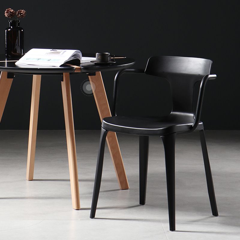 Contemporary Style Plastic Dining Chairs Dining Arm Side Chairs for Kitchen Clearhalo ' kitchen&dining_furn' 'Dining Chairs' 'Dining Tables & Seating' 'dining_chair' 'furn' 'furn_dining_chair' 'Furniture' 'furniture_dining_chair' 'Kitchen & Dining Furniture' 'kitchen' 1200x1200_8128cf32-eeb4-46f5-951d-91eac4bf17d2
